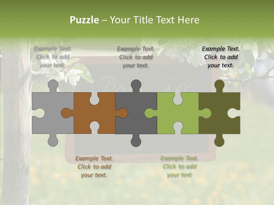 Schiefertafel Hobby Garten PowerPoint Template