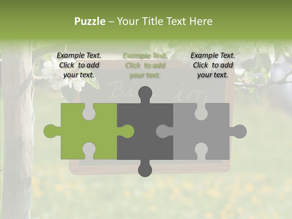 Schiefertafel Hobby Garten PowerPoint Template