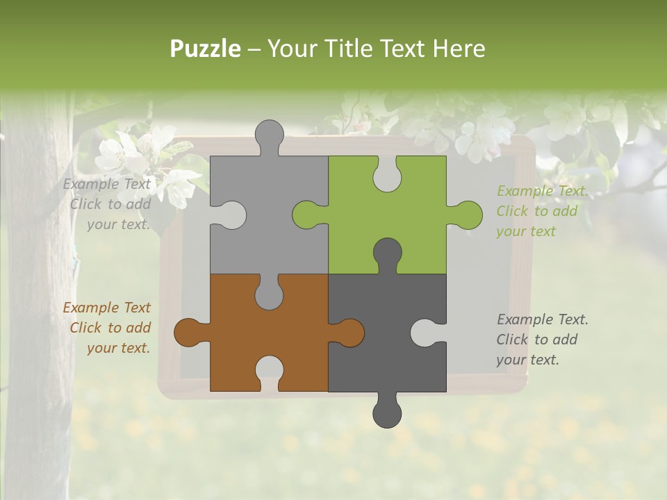 Schiefertafel Hobby Garten PowerPoint Template