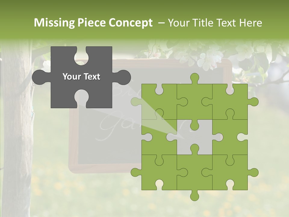 Schiefertafel Hobby Garten PowerPoint Template