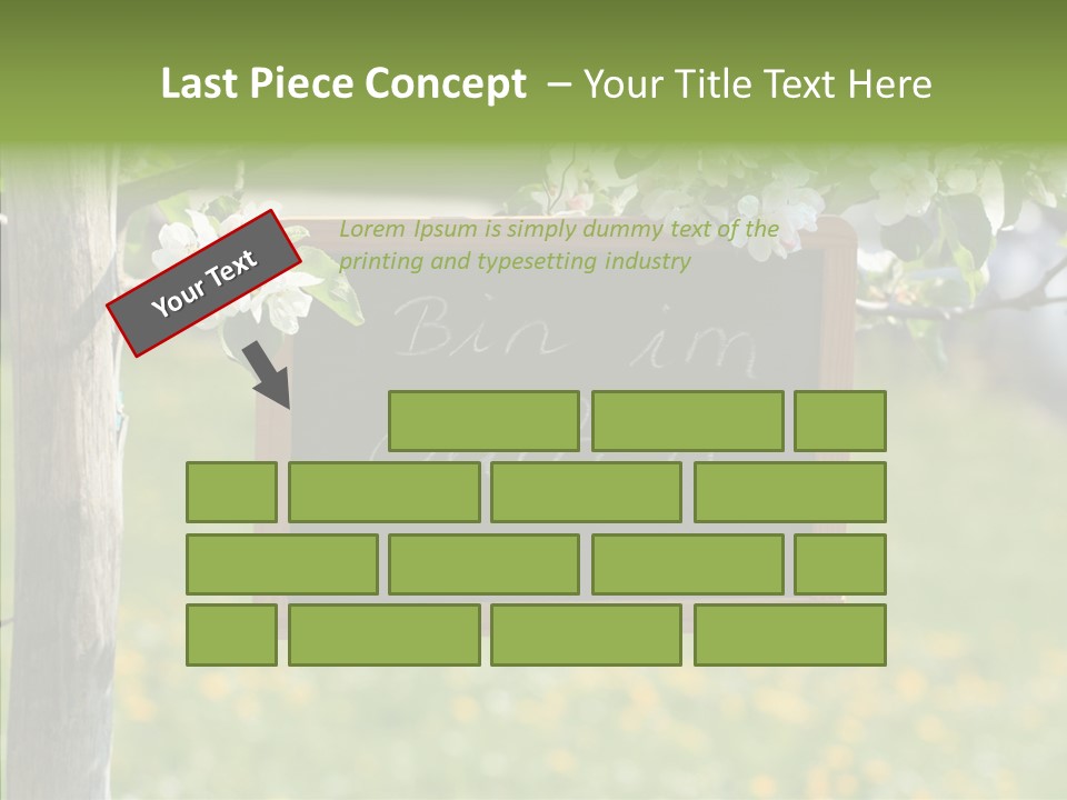 Schiefertafel Hobby Garten PowerPoint Template