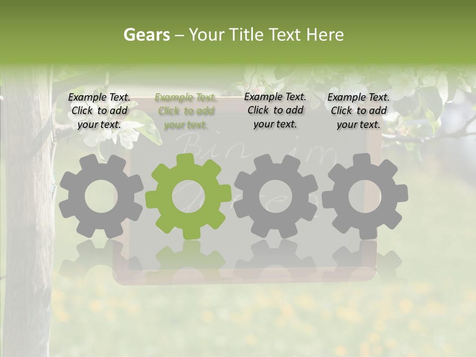 Schiefertafel Hobby Garten PowerPoint Template