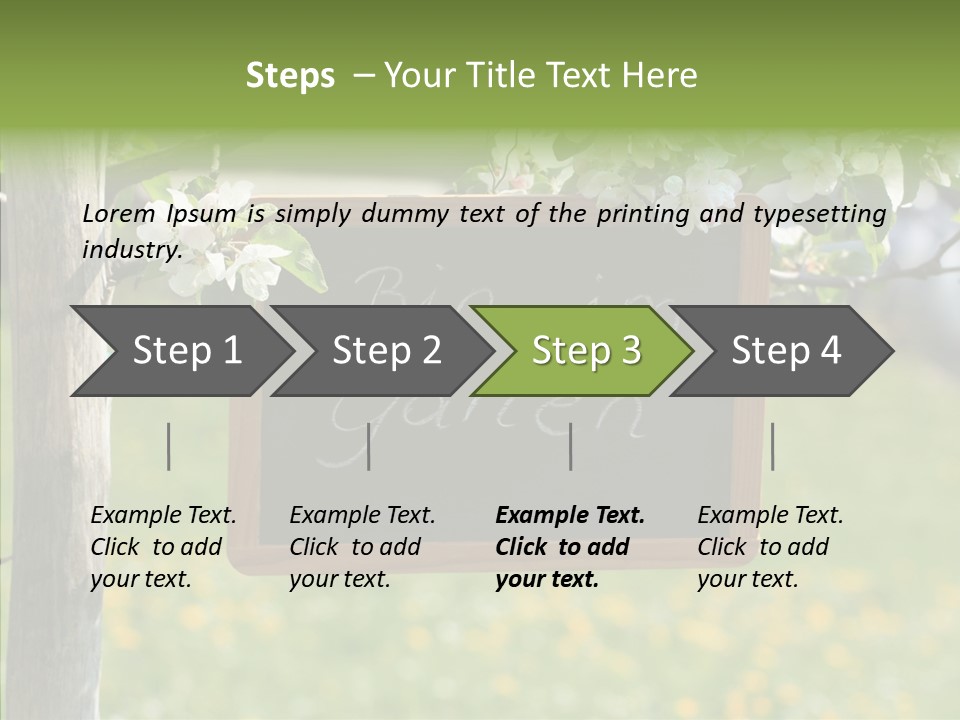 Schiefertafel Hobby Garten PowerPoint Template