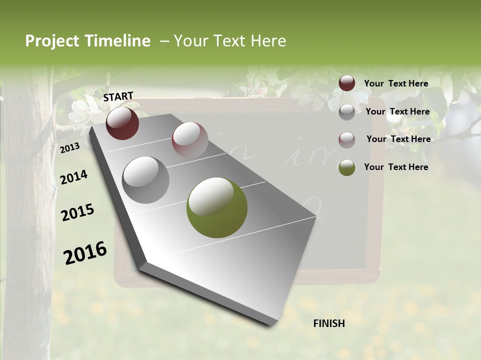 Schiefertafel Hobby Garten PowerPoint Template