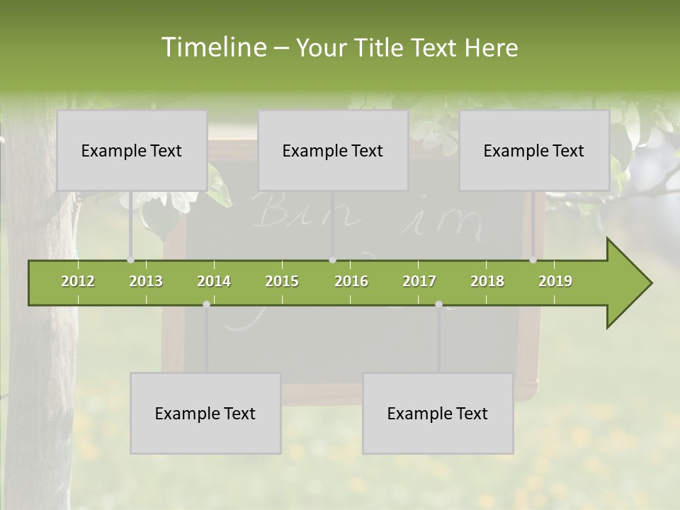 Schiefertafel Hobby Garten PowerPoint Template