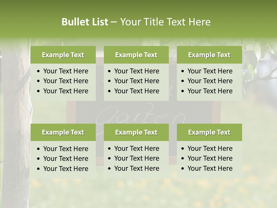 Schiefertafel Hobby Garten PowerPoint Template