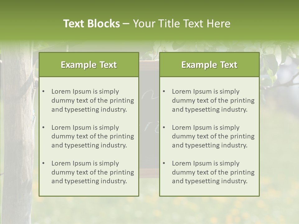 Schiefertafel Hobby Garten PowerPoint Template