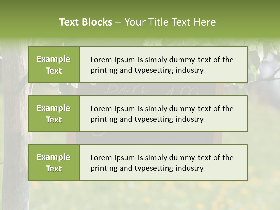 Schiefertafel Hobby Garten PowerPoint Template
