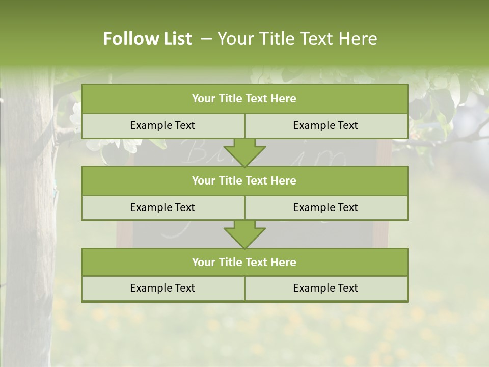 Schiefertafel Hobby Garten PowerPoint Template