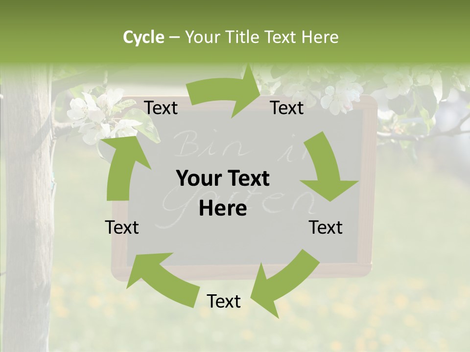 Schiefertafel Hobby Garten PowerPoint Template