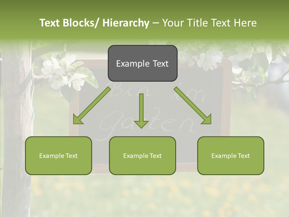 Schiefertafel Hobby Garten PowerPoint Template