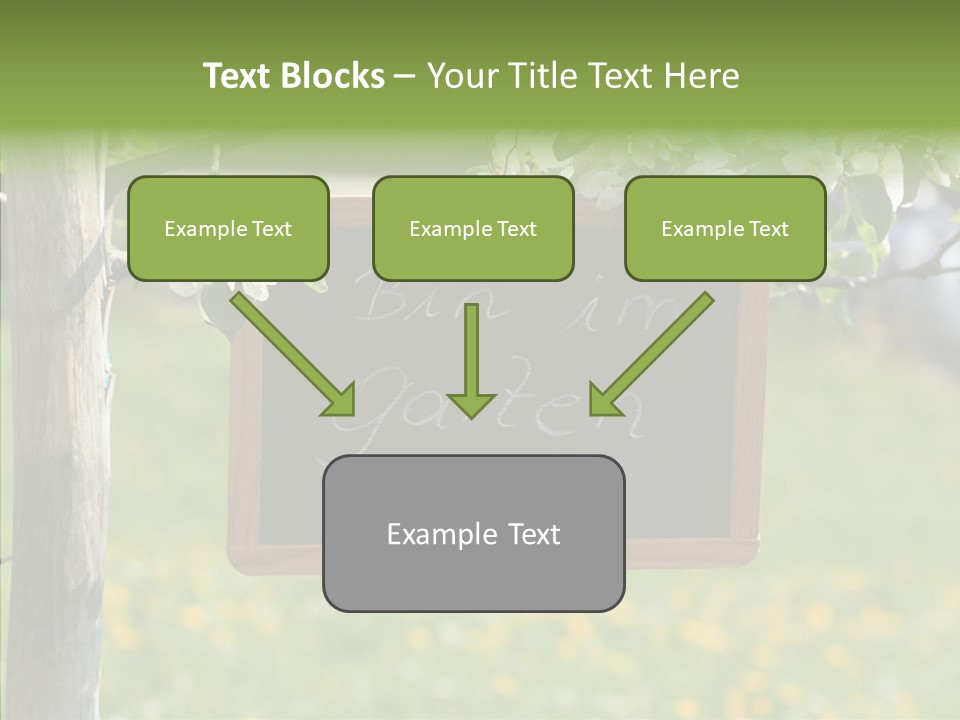 Schiefertafel Hobby Garten PowerPoint Template