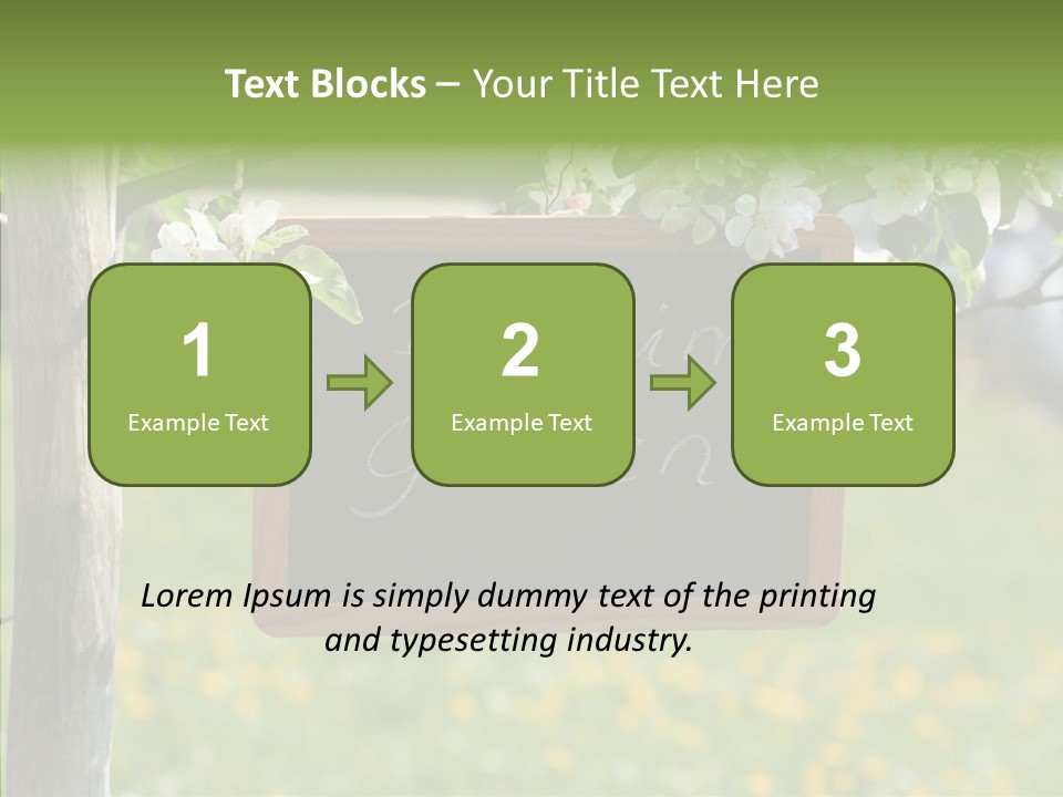 Schiefertafel Hobby Garten PowerPoint Template