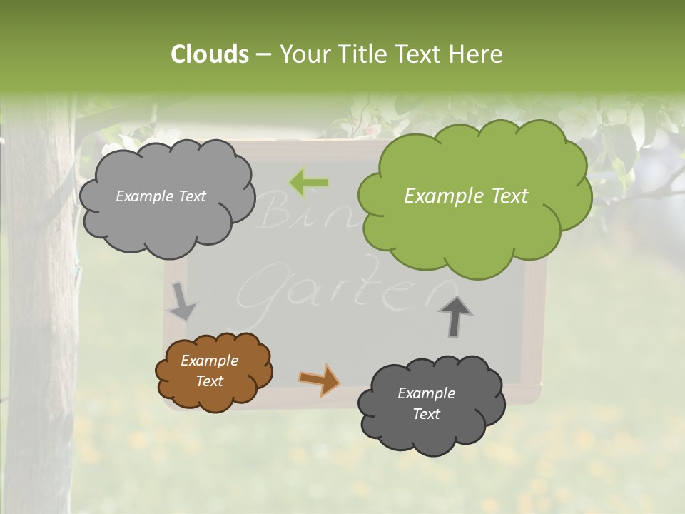 Schiefertafel Hobby Garten PowerPoint Template