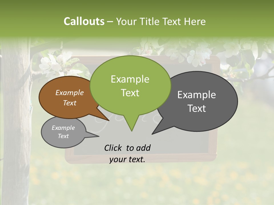 Schiefertafel Hobby Garten PowerPoint Template