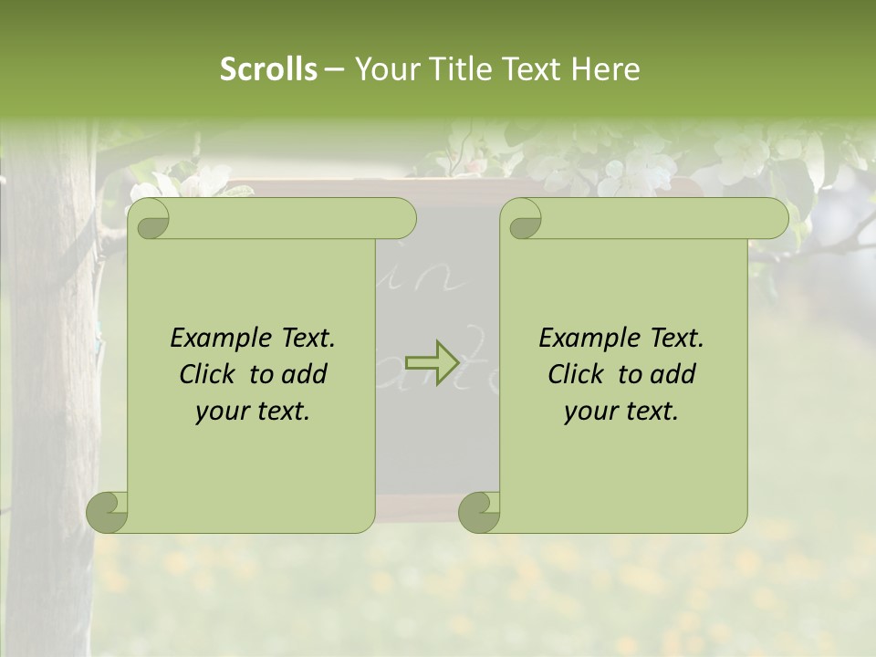 Schiefertafel Hobby Garten PowerPoint Template