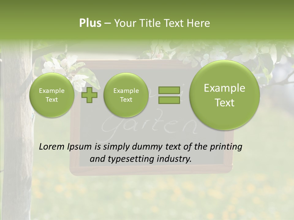 Schiefertafel Hobby Garten PowerPoint Template