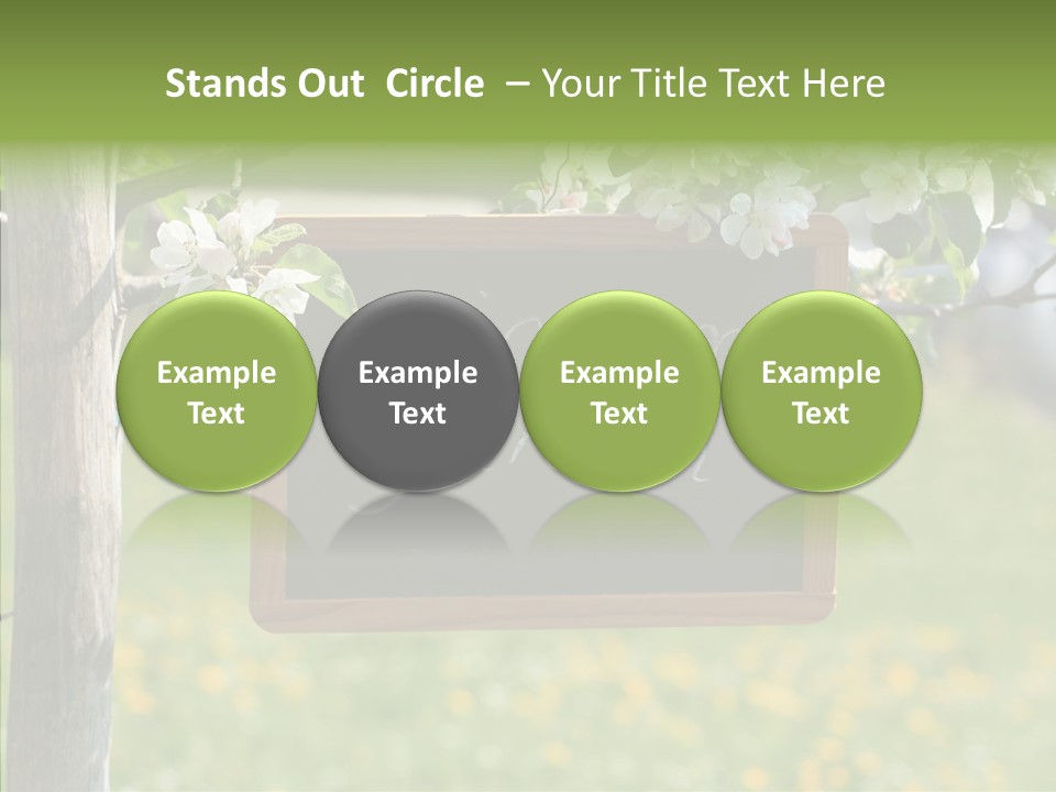 Schiefertafel Hobby Garten PowerPoint Template