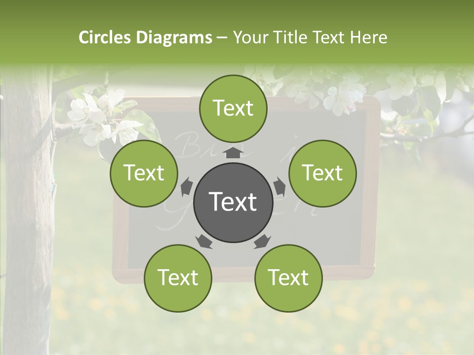 Schiefertafel Hobby Garten PowerPoint Template