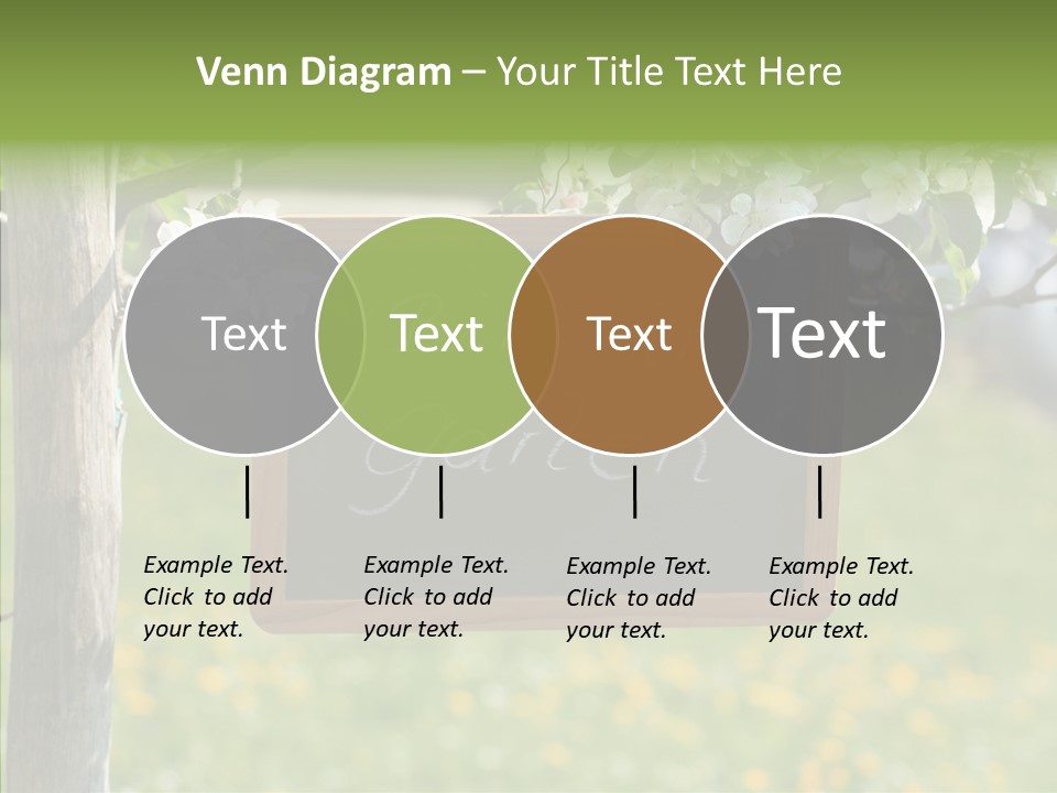 Schiefertafel Hobby Garten PowerPoint Template