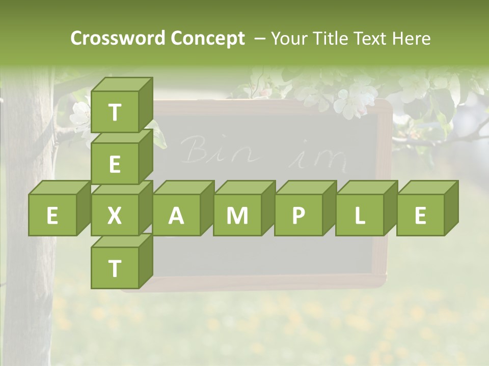 Schiefertafel Hobby Garten PowerPoint Template