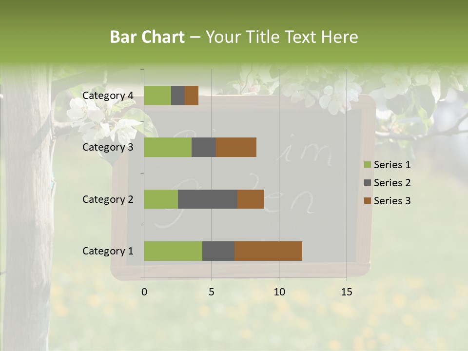 Schiefertafel Hobby Garten PowerPoint Template