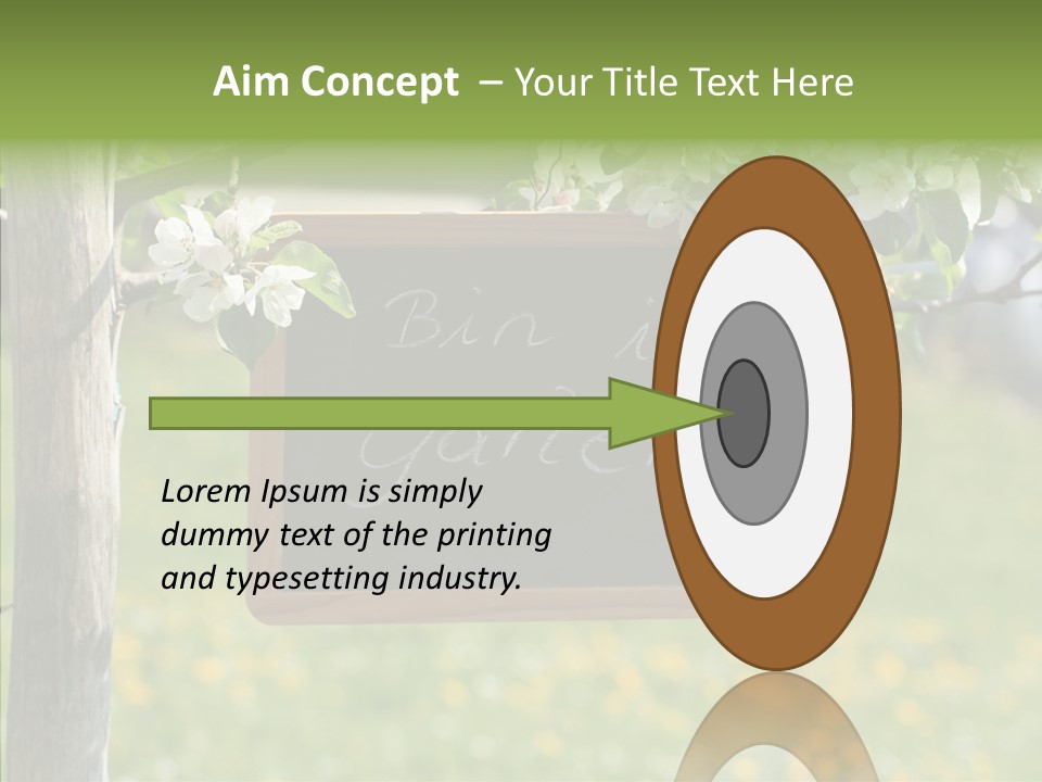 Schiefertafel Hobby Garten PowerPoint Template