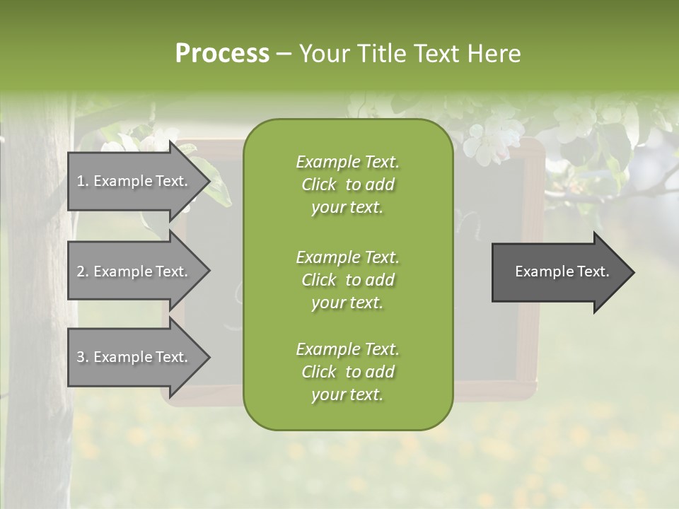 Schiefertafel Hobby Garten PowerPoint Template