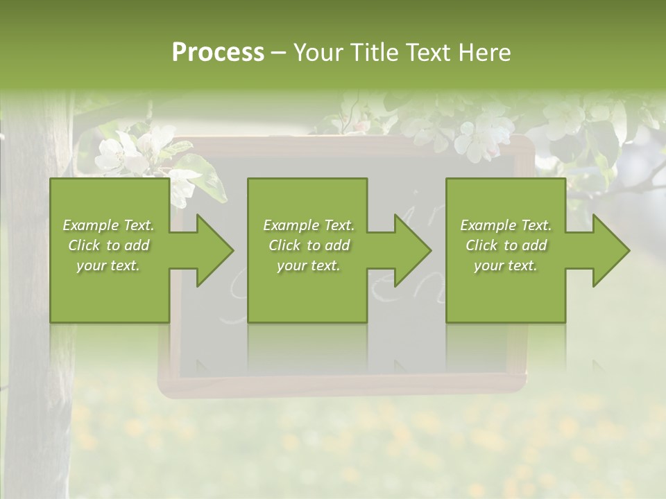 Schiefertafel Hobby Garten PowerPoint Template