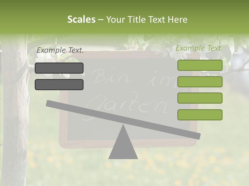 Schiefertafel Hobby Garten PowerPoint Template