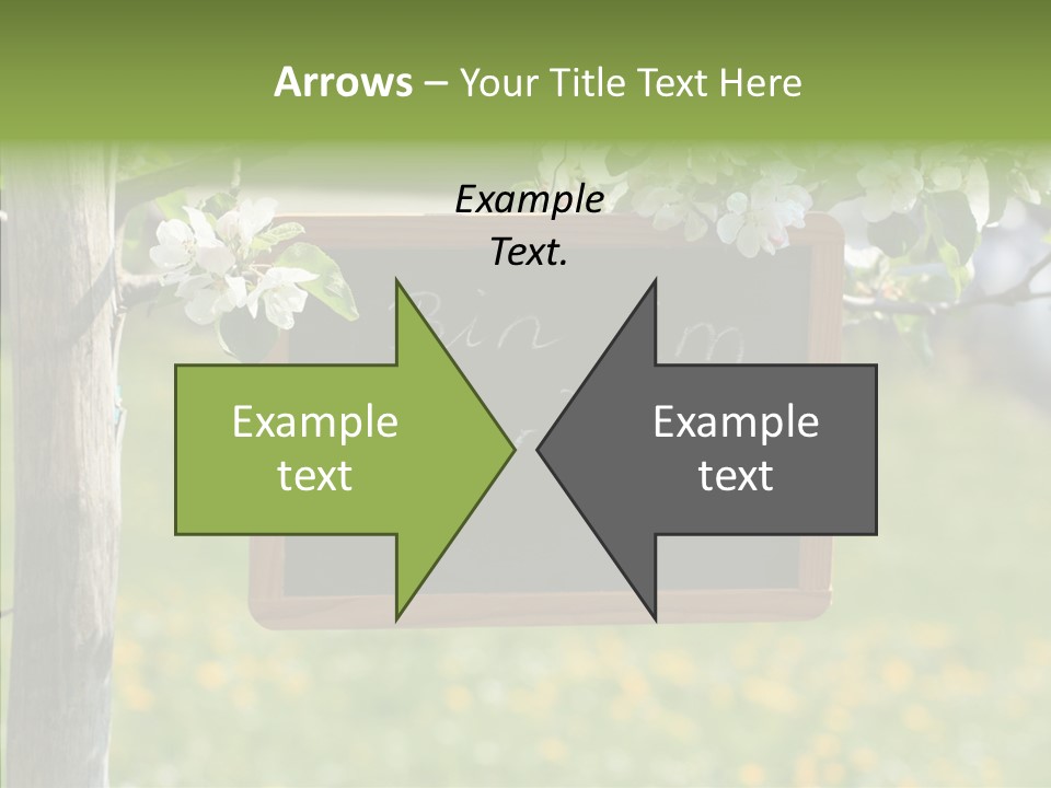 Schiefertafel Hobby Garten PowerPoint Template