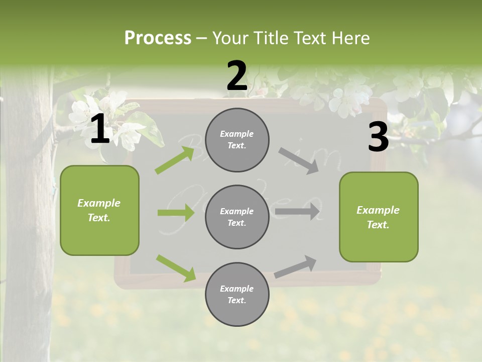Schiefertafel Hobby Garten PowerPoint Template
