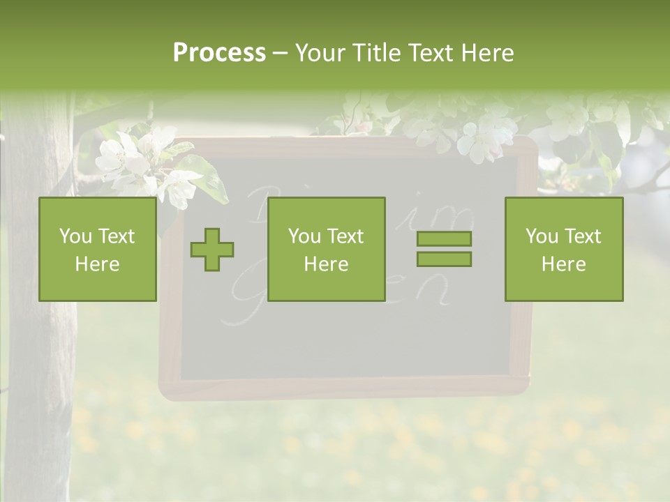 Schiefertafel Hobby Garten PowerPoint Template