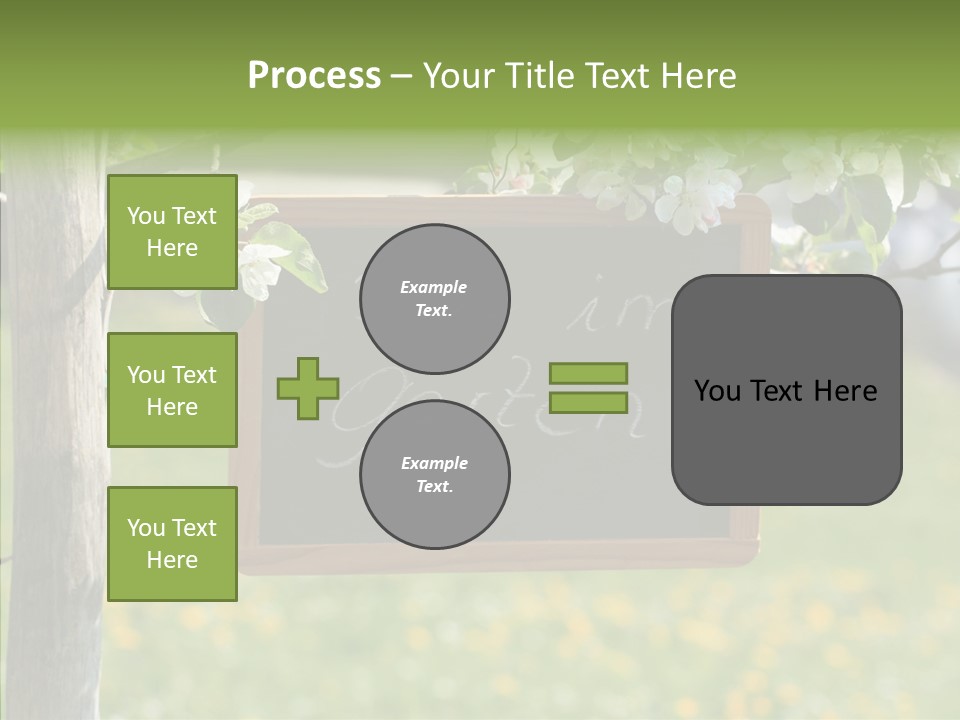 Schiefertafel Hobby Garten PowerPoint Template