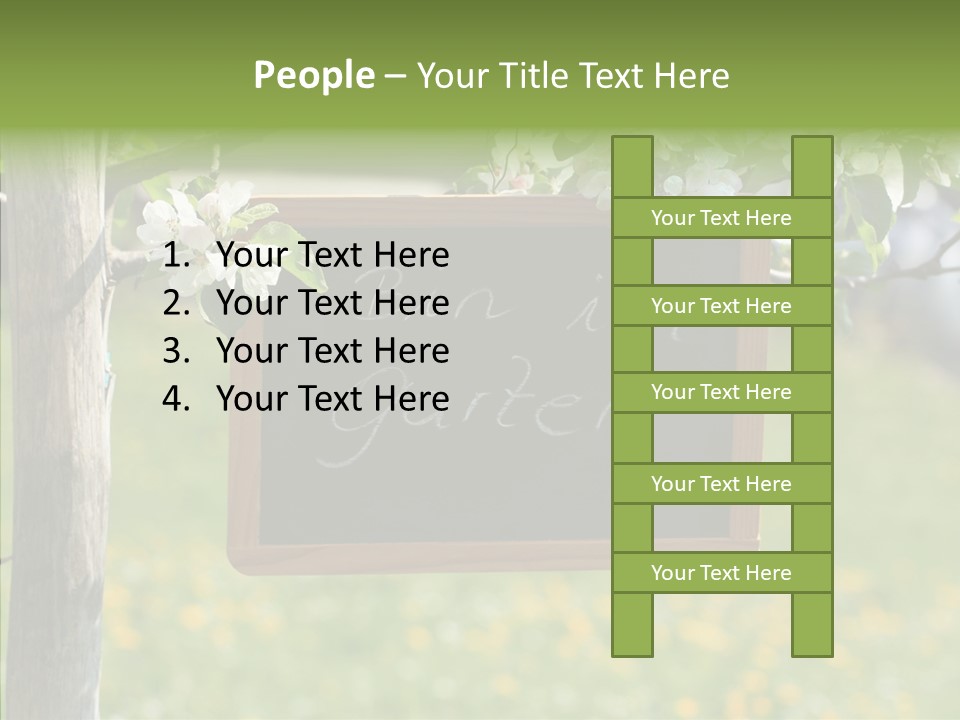 Schiefertafel Hobby Garten PowerPoint Template
