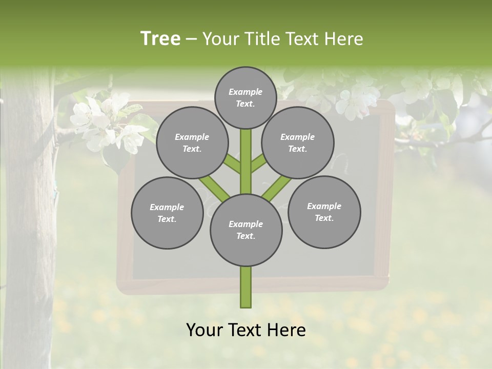 Schiefertafel Hobby Garten PowerPoint Template