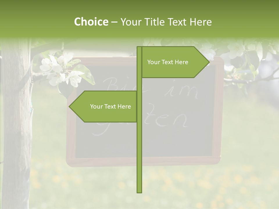 Schiefertafel Hobby Garten PowerPoint Template