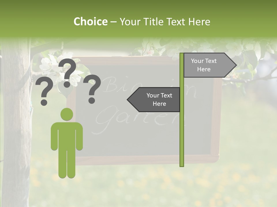 Schiefertafel Hobby Garten PowerPoint Template