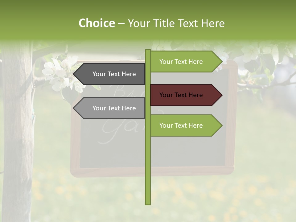 Schiefertafel Hobby Garten PowerPoint Template