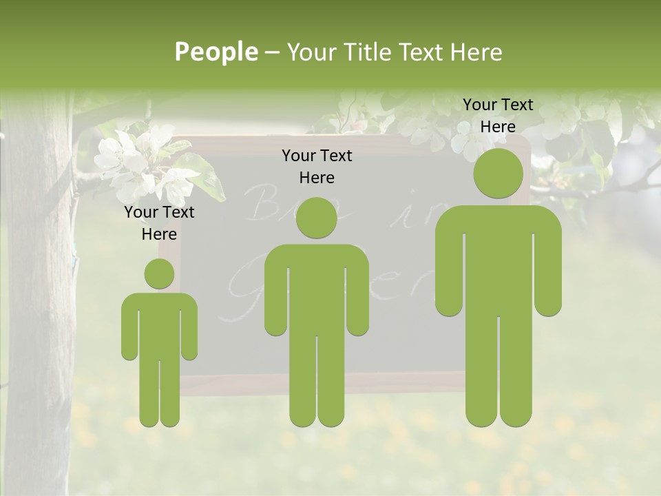 Schiefertafel Hobby Garten PowerPoint Template