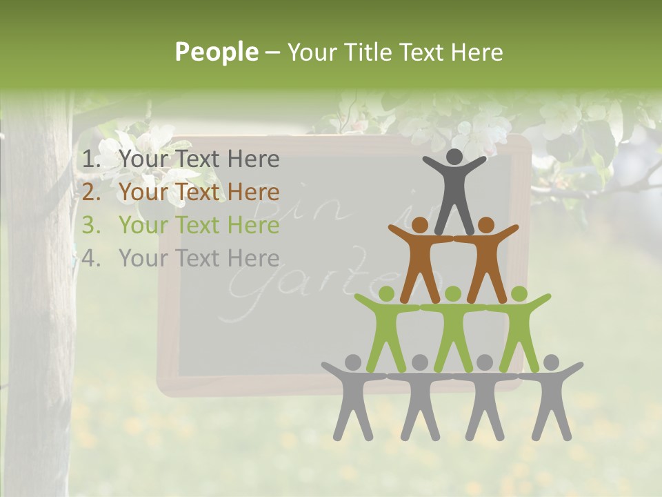 Schiefertafel Hobby Garten PowerPoint Template