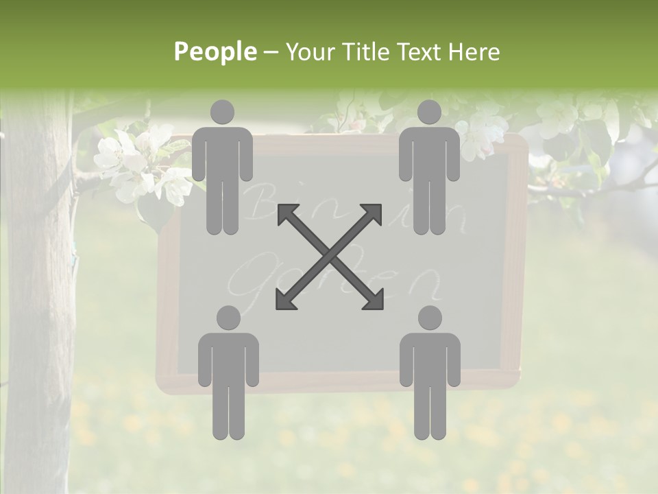 Schiefertafel Hobby Garten PowerPoint Template