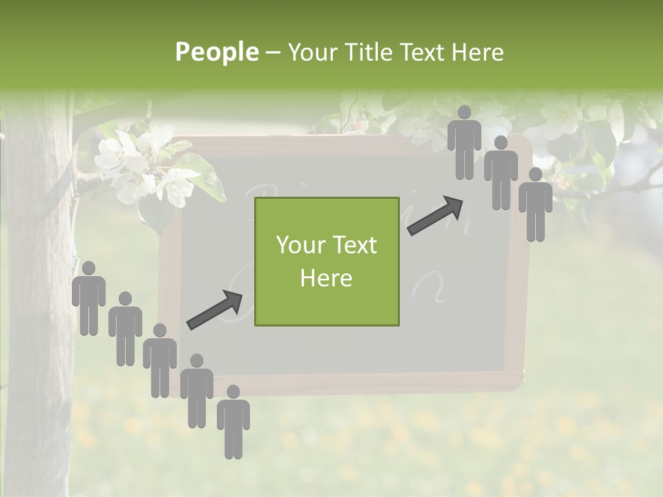 Schiefertafel Hobby Garten PowerPoint Template