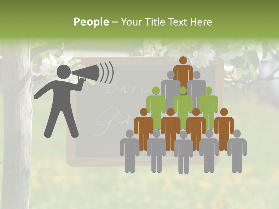 Schiefertafel Hobby Garten PowerPoint Template