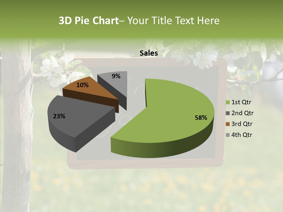 Schiefertafel Hobby Garten PowerPoint Template