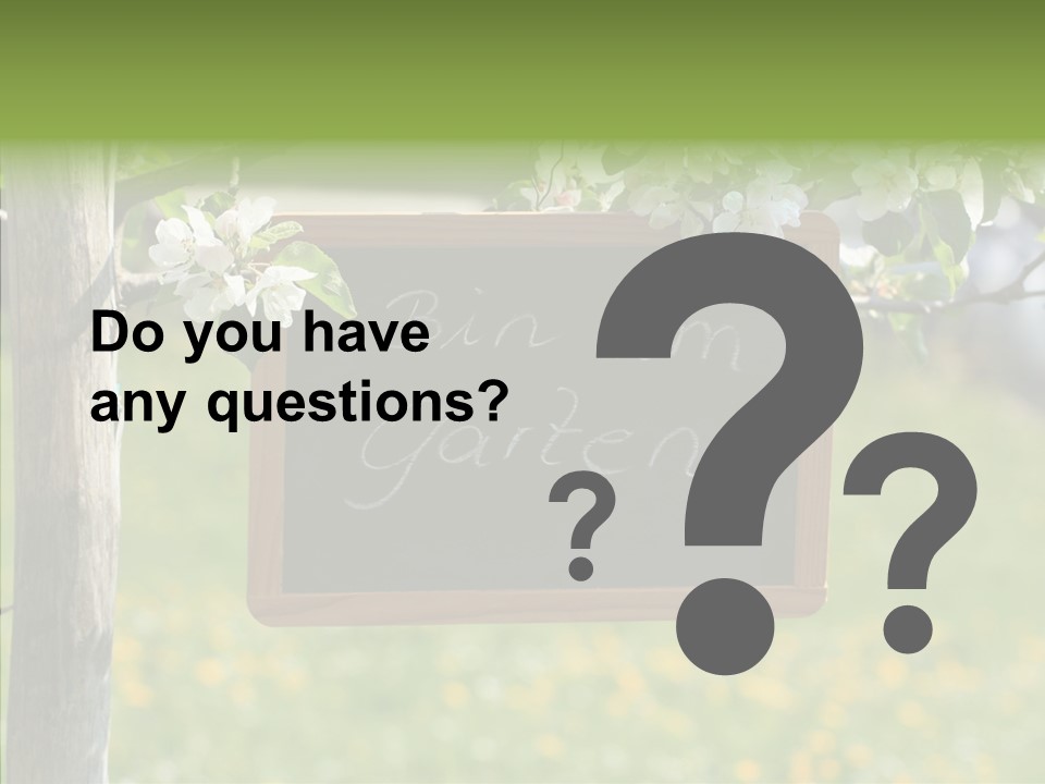 Schiefertafel Hobby Garten PowerPoint Template