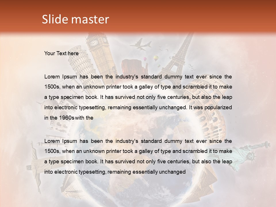 Flight Rome Europe PowerPoint Template