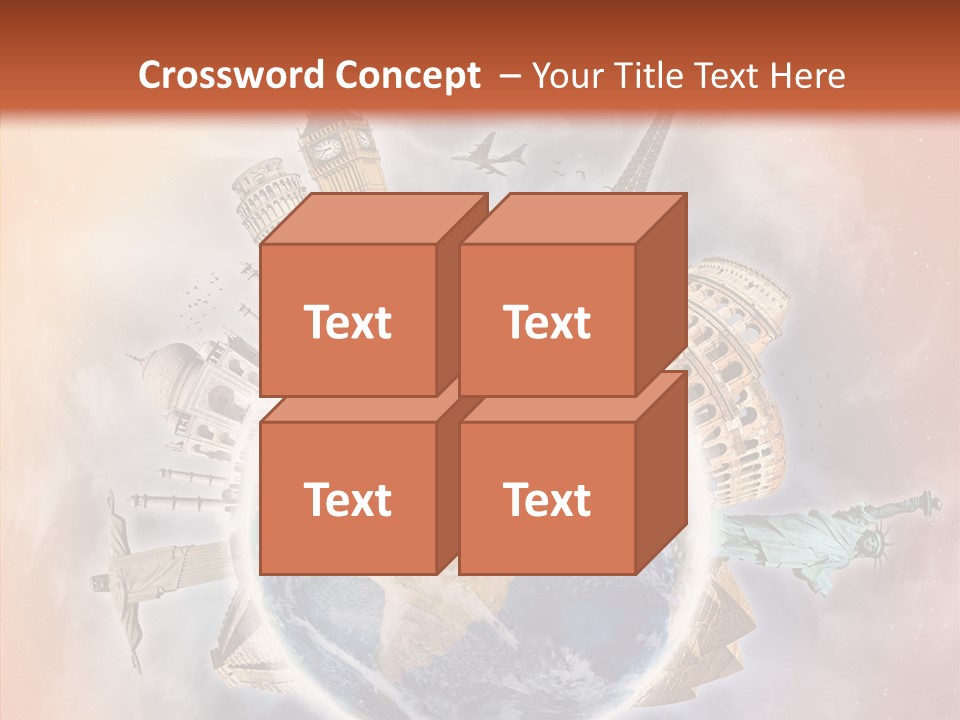 Flight Rome Europe PowerPoint Template