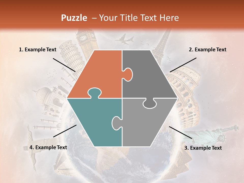 Flight Rome Europe PowerPoint Template