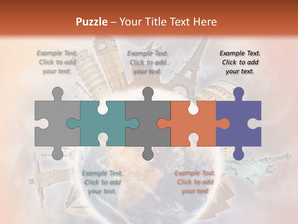 Flight Rome Europe PowerPoint Template